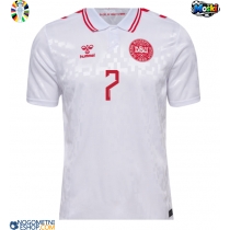 Moški Nogometni dresi Danska Mathias Jensen #7 Gostujoči EP 2024 Kratek Rokav